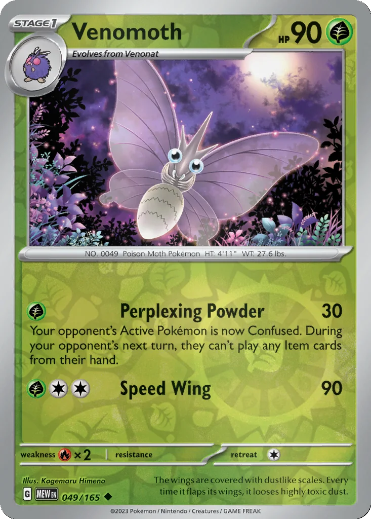 Venomoth 049/165 151 (Reverse holo)