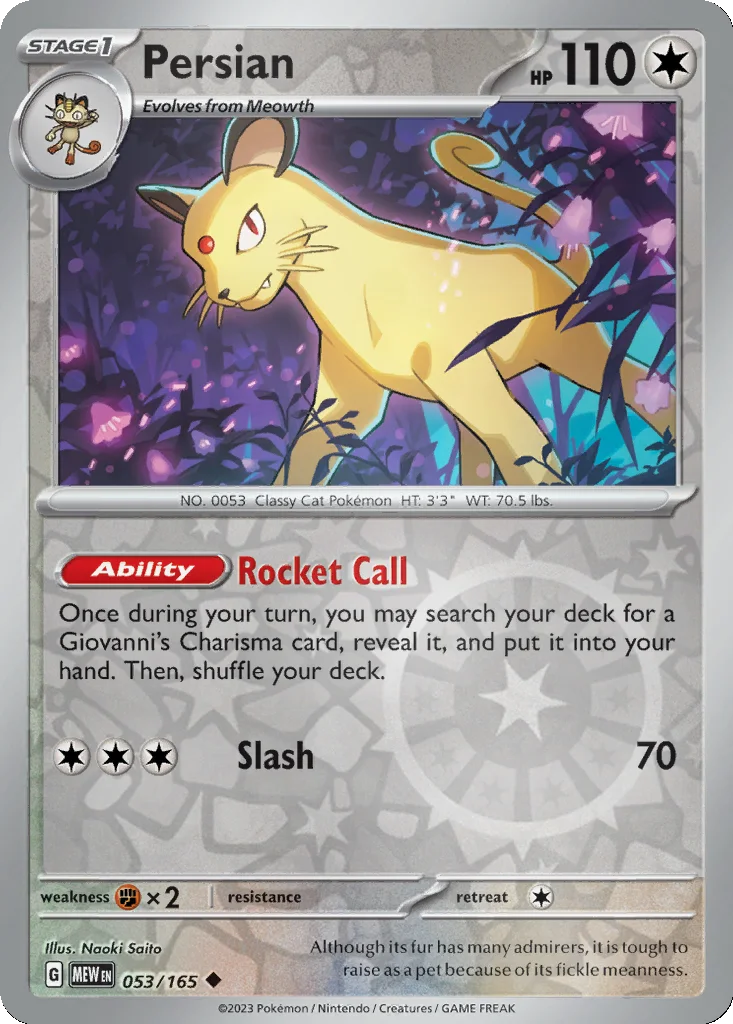 Persian 053/165 151 (Reverse holo)
