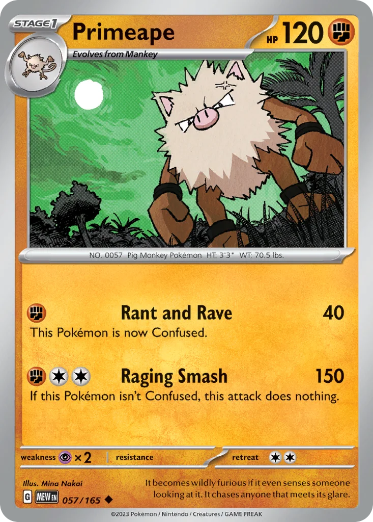 Primeape 057/165 SV: Scarlet & Violet 151 (Normal)