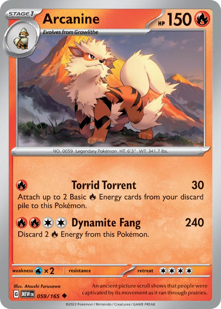 Arcanine 059/165 SV: Scarlet & Violet 151 (Normal)