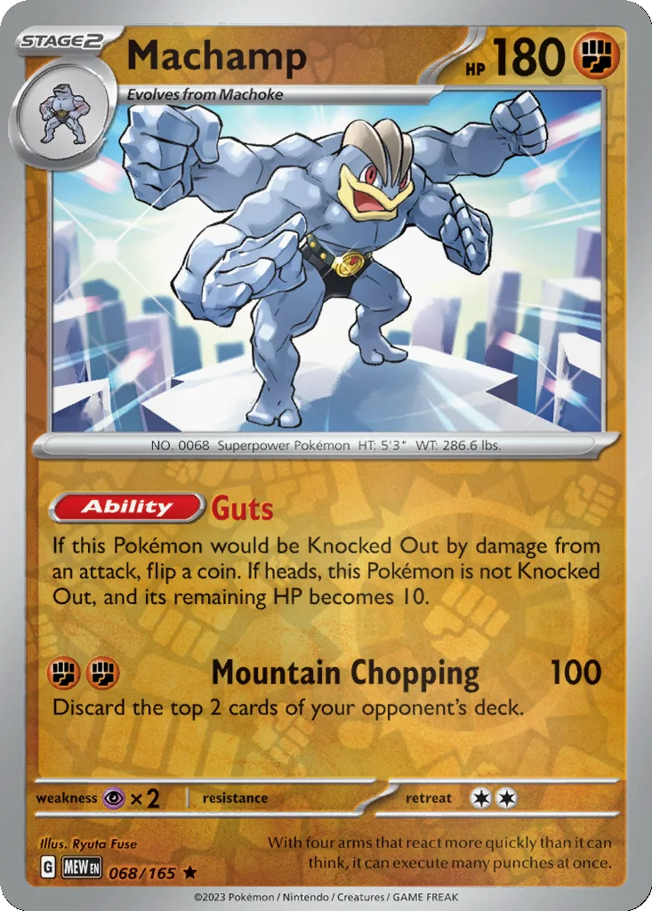 Machamp 068/165 151 (Reverse holo)