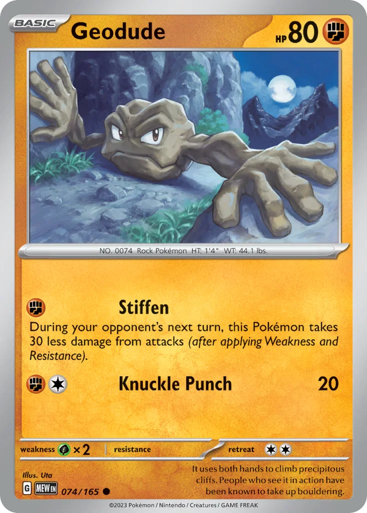 Geodude 074/165 SV: Scarlet & Violet 151 (Normal)