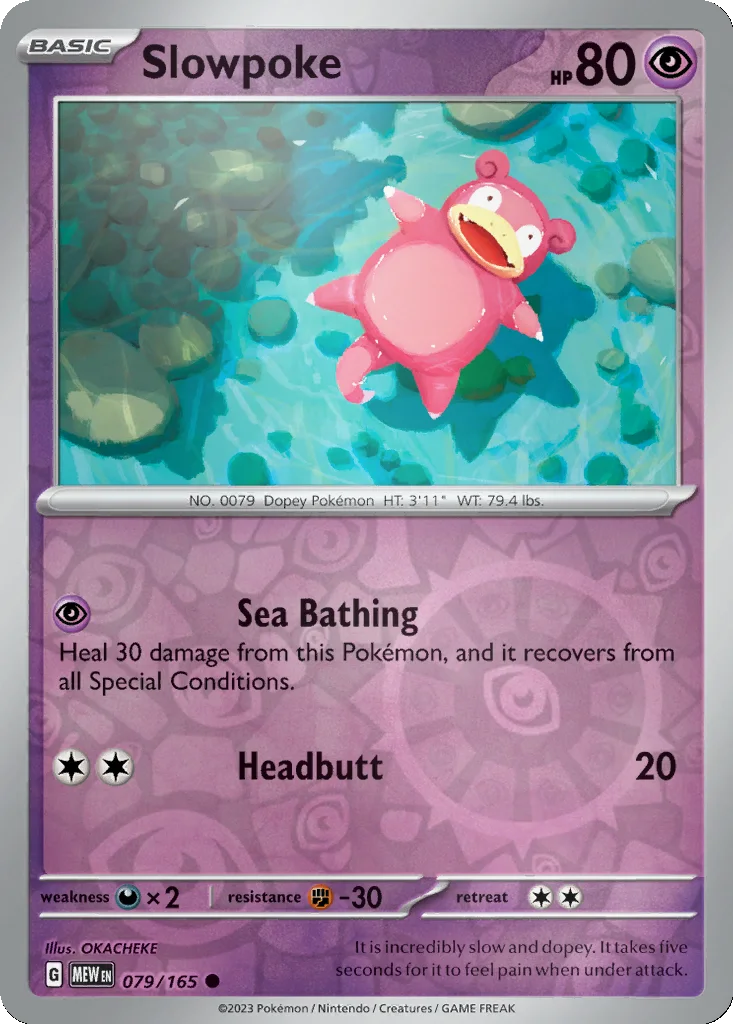 Slowpoke 079/165 151 (Reverse holo)