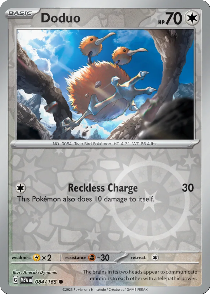 Doduo 084/165 151 (Reverse holo)