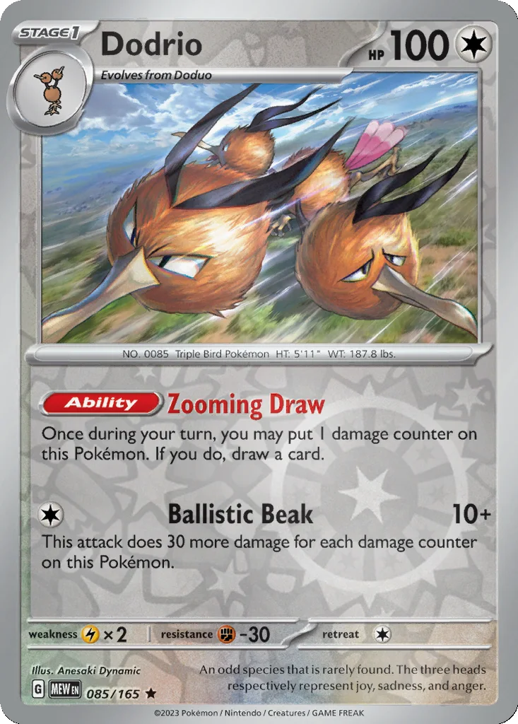 Dodrio 085/165 151 (Reverse holo)