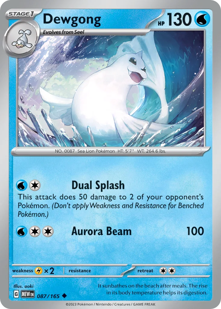 Dewgong 087/165 151 (Normal)