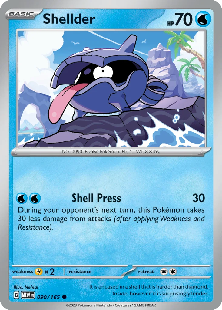 Shellder 090/165 SV: Scarlet & Violet 151 (Normal)