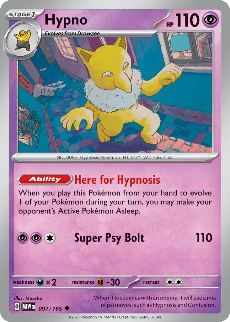 Hypno 097/165 SV: Scarlet & Violet 151 (Normal)