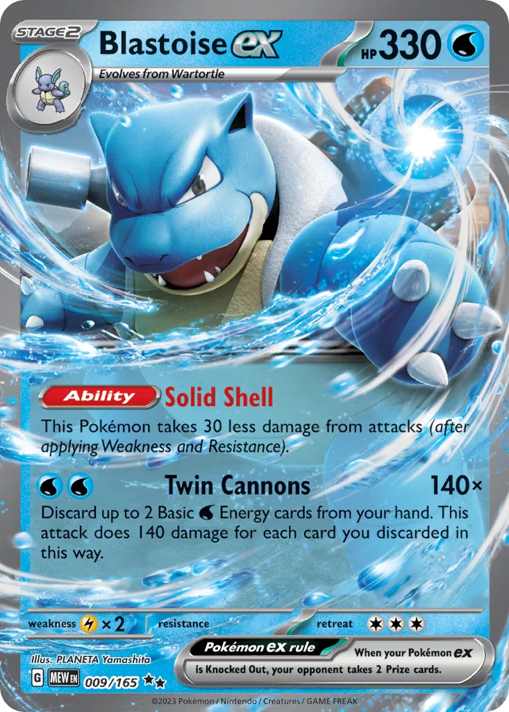 Blastoise ex 009/165 151 (Jumbo)