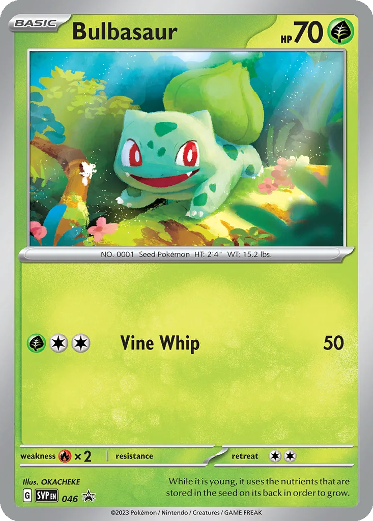 Bulbasaur 046 Scarlet & Violet Black Star Promos (151 Poster Collection - HD Holo)