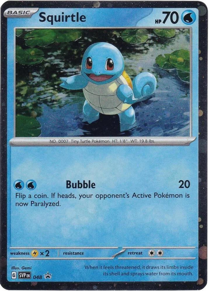 Squirtle 048 Scarlet & Violet Black Star Promos (151 Poster Collection)