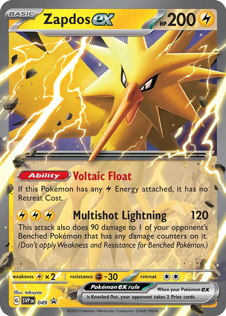 Zapdos ex 049 Scarlet & Violet Black Star Promos (Zapdos ex Collection)