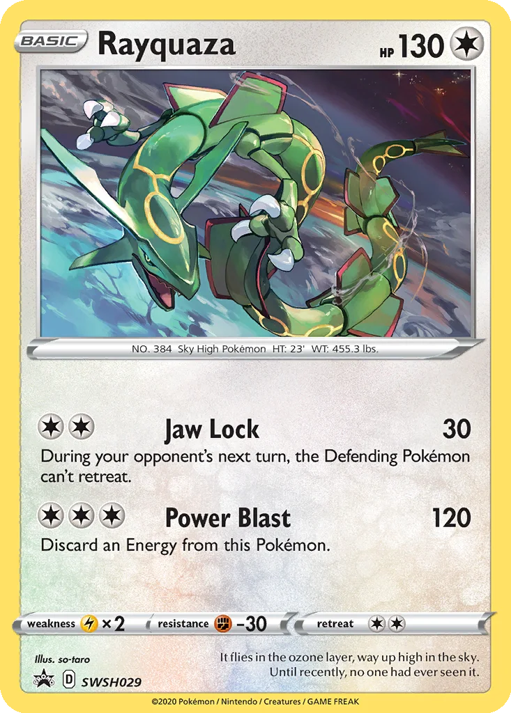 Rayquaza SWSH029 SWSH Black Star Promos (Cosmos Holo)