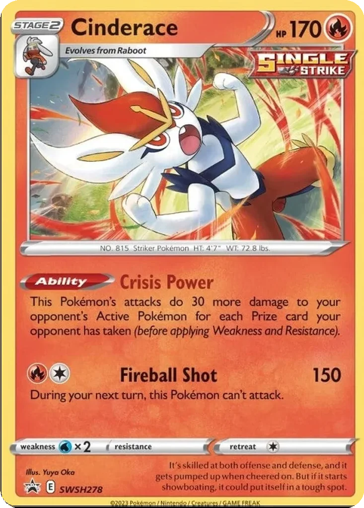 Cinderace SWSH278 SWSH Black Star Promos (Cosmos Holo)