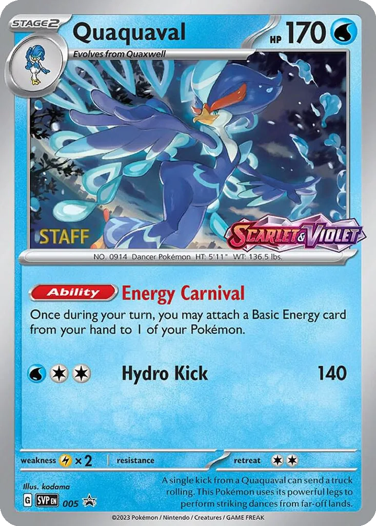 Quaquaval 005 Scarlet & Violet Black Star Promos (Prerelease - STAFF)