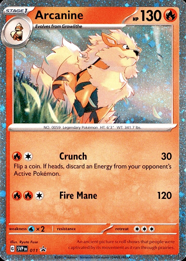 Arcanine 011 Scarlet & Violet Black Star Promos (Scarlet & Violet Blister (Cosmos Holo))