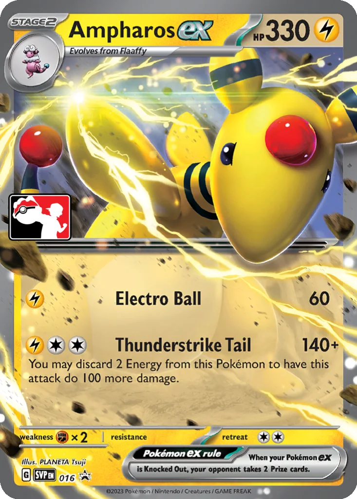 Ampharos ex 016 Scarlet & Violet Black Star Promos (Play! Pokémon)