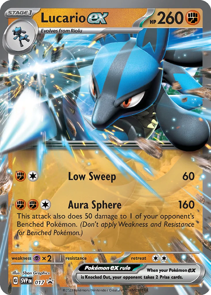 Lucario ex 017 Scarlet & Violet Black Star Promos (Lucario ex League Battle Deck)