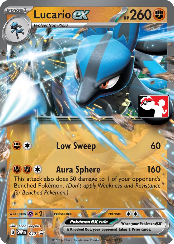 Lucario ex 017 Scarlet & Violet Black Star Promos (Play! Pokémon)