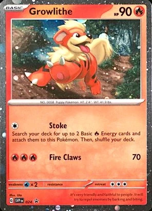 Growlithe 024 Scarlet & Violet Black Star Promos (Single Pack Blister (HD Holo))