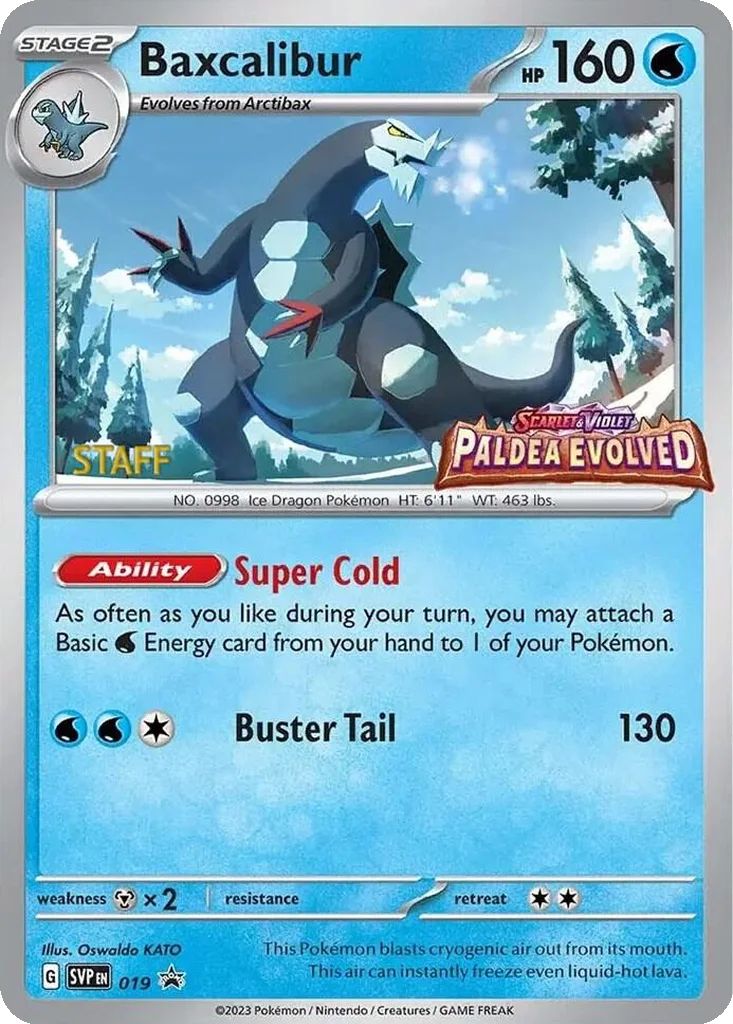 Baxcalibur 019 Scarlet & Violet Black Star Promos (Staff Stamped)