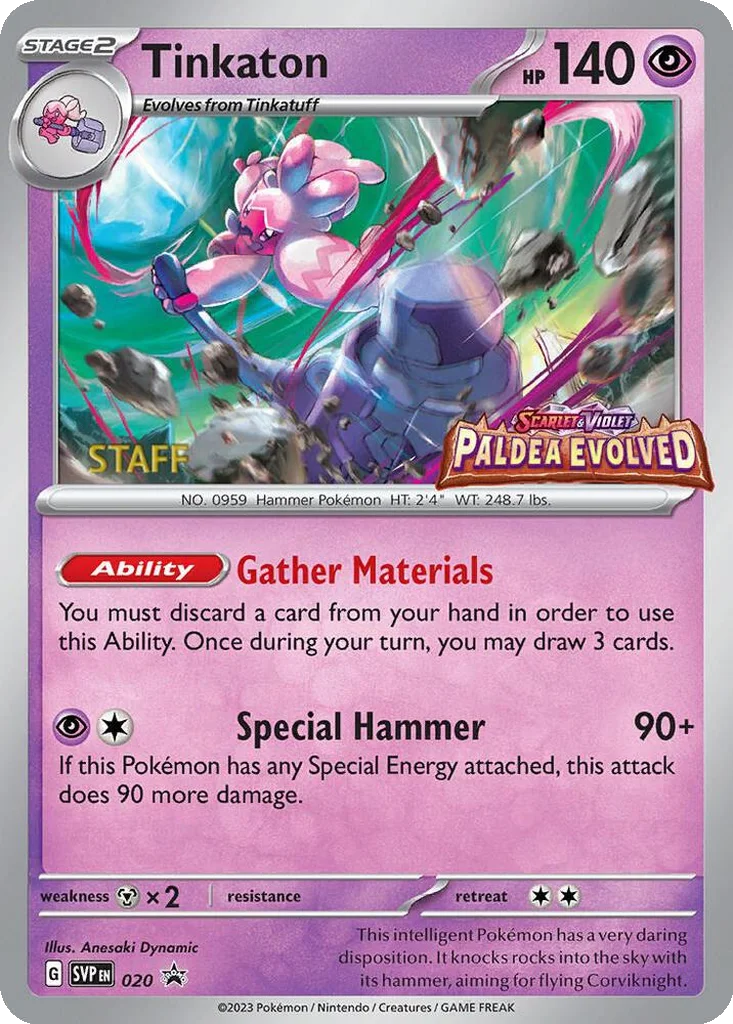 Tinkaton 020 Scarlet & Violet Black Star Promos (Staff Stamped)