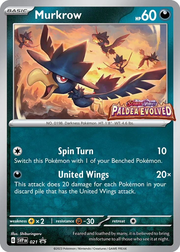 Murkrow 021 Scarlet & Violet Black Star Promos (Build & Battle Deck Promo)