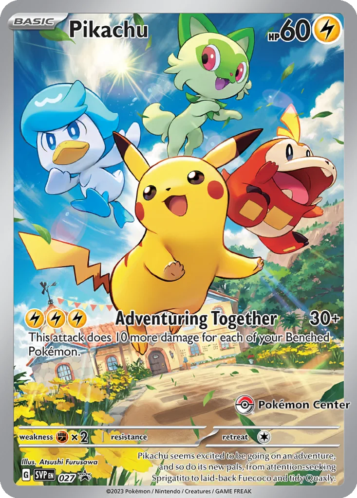 Pikachu 027 Scarlet & Violet Black Star Promos (Pokemon Center ETB Promo)