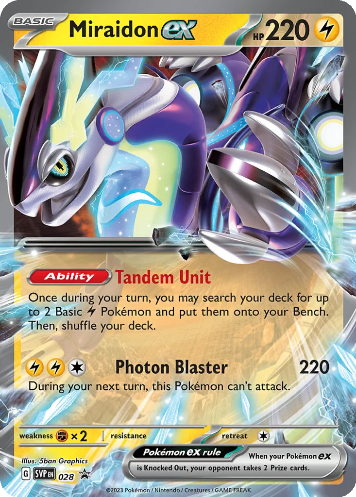 Miraidon ex 028 Scarlet & Violet Black Star Promos (Paldea Legends Tin)