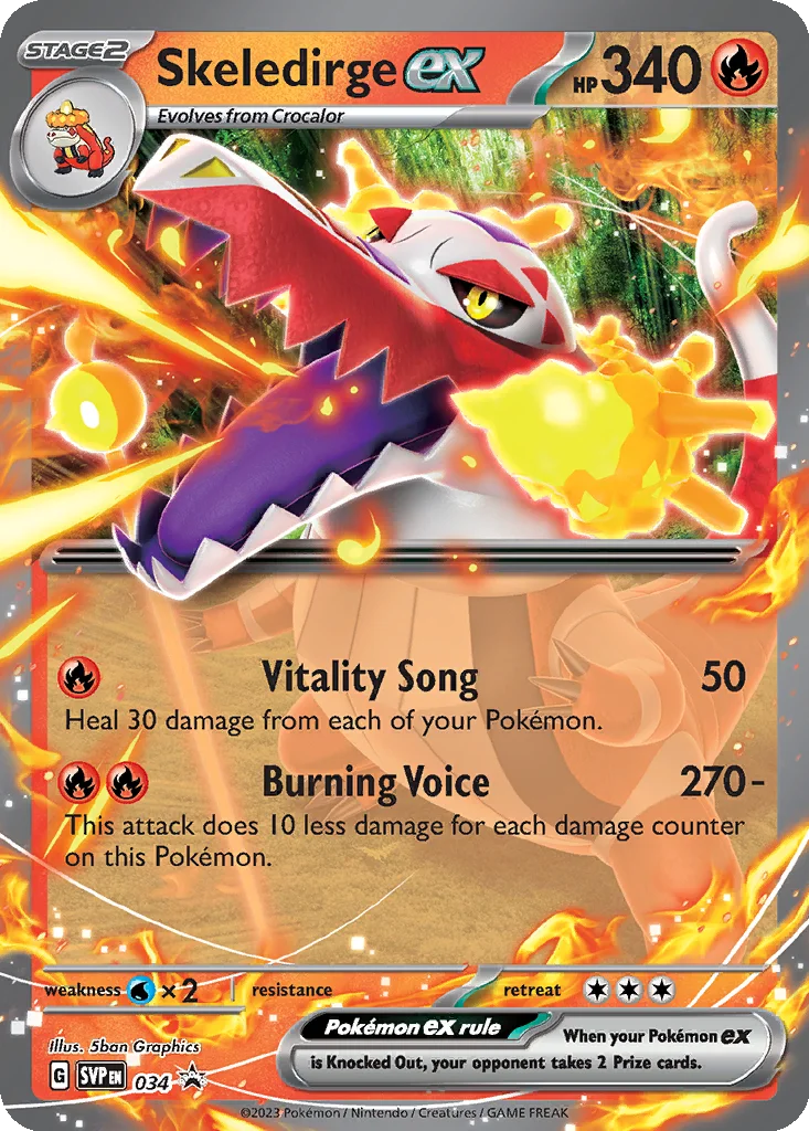 Skeledirge ex 034 Scarlet & Violet Black Star Promos (Paldea Partners Tin)