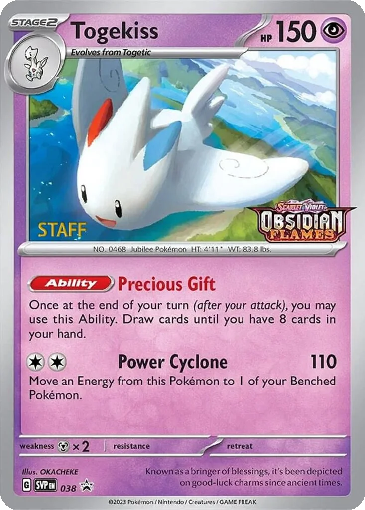 Togekiss 038 Scarlet & Violet Black Star Promos (Staff Stamped)