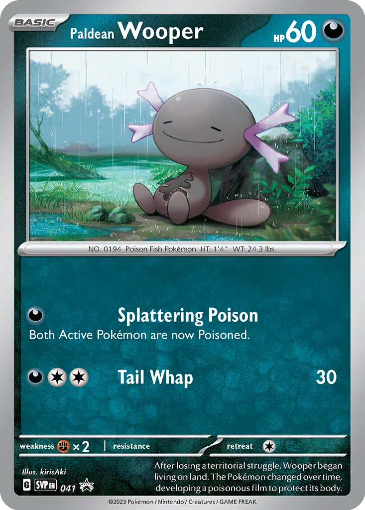 Paldean Wooper 041 Scarlet & Violet Black Star Promos (Single Pack Blister)