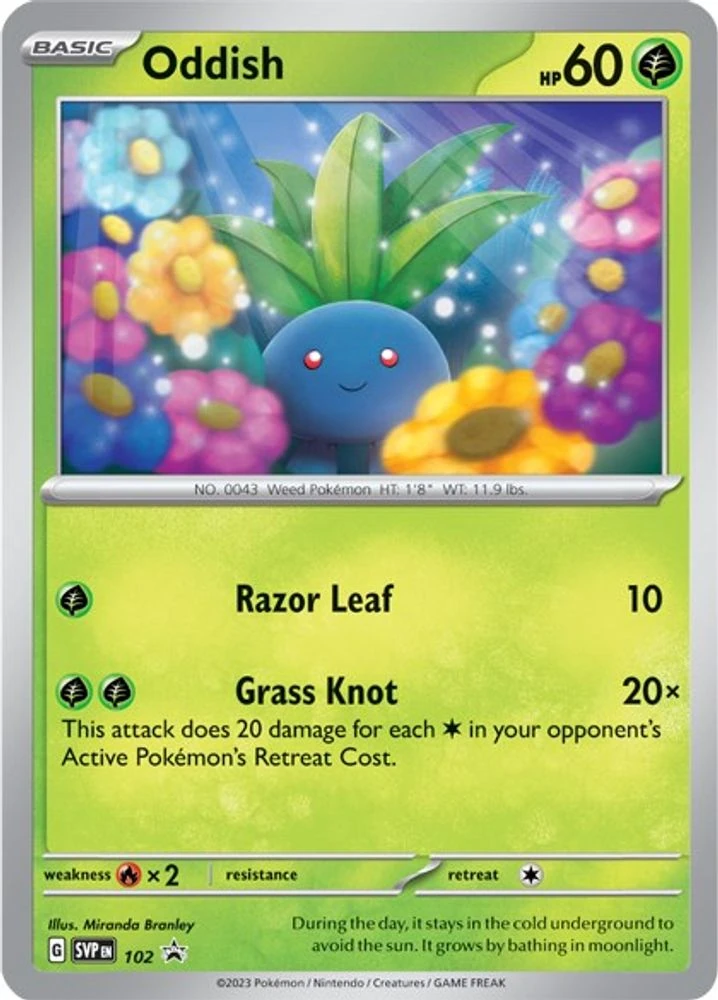 Oddish 102 Scarlet & Violet Black Star Promos (Paradox Marketing Kit)