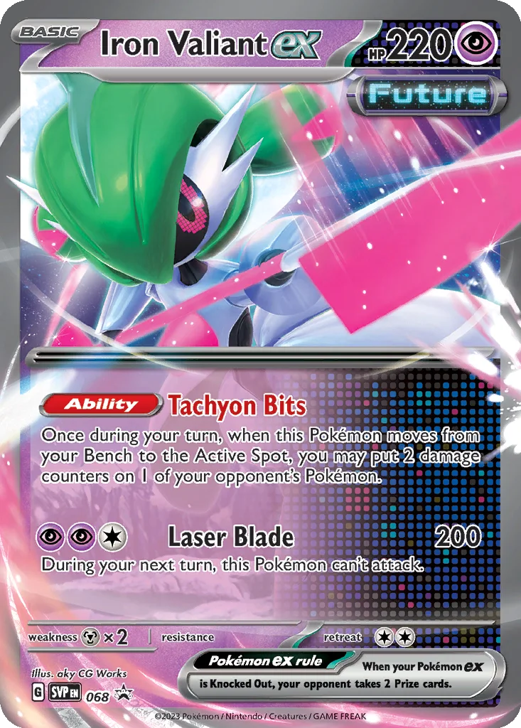 Iron Valiant ex 068 Scarlet & Violet Black Star Promos (Iron Valiant ex Box)