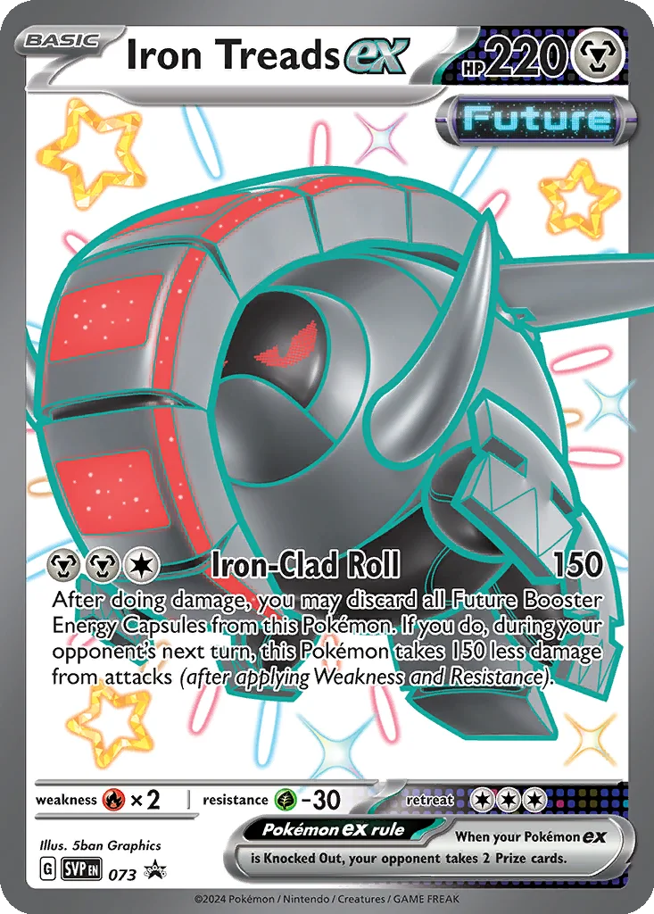 Iron Treads ex 073 Scarlet & Violet Black Star Promos (Great Tusk ex & Iron Treads ex Premium Collection)