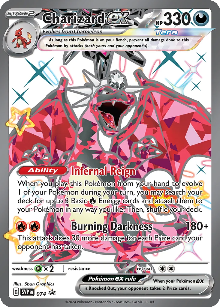 Charizard ex 074 Scarlet & Violet Black Star Promos (Paldean Fates Tin)