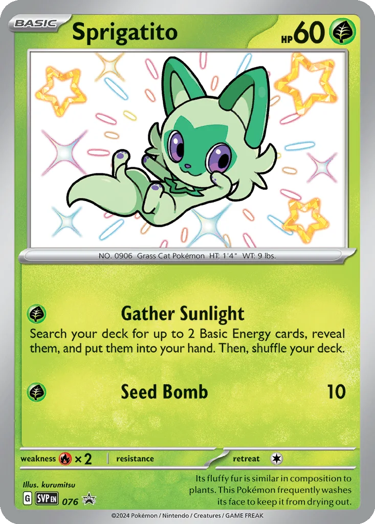 Sprigatito 076 Scarlet & Violet Black Star Promos (Paldean Fates Premium Collection)