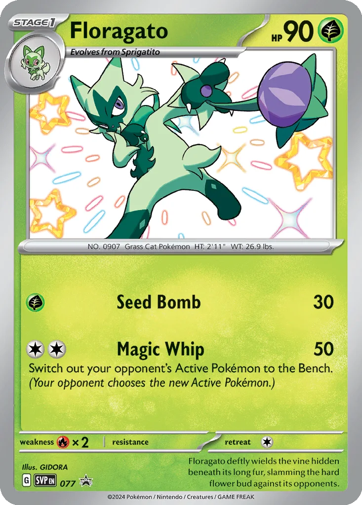 Floragato 077 Scarlet & Violet Black Star Promos (Paldean Fates Premium Collection)