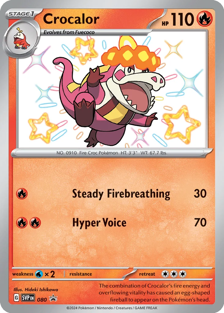 Crocalor 080 Scarlet & Violet Black Star Promos (Paldean Fates Premium Collection)