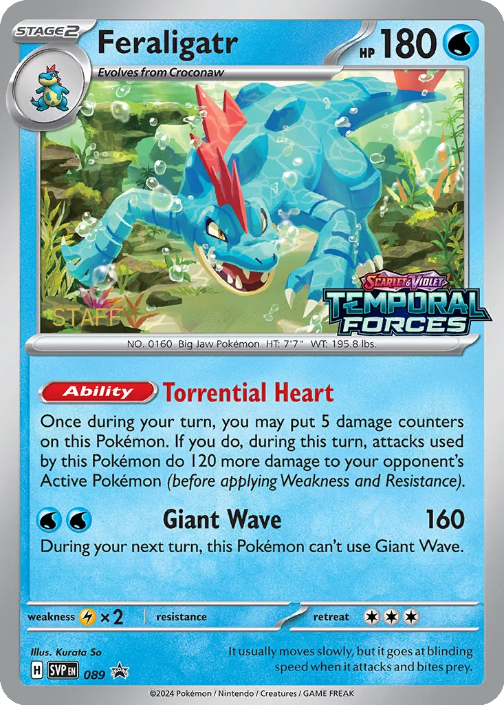 Feraligatr 089 Scarlet & Violet Black Star Promos (Staff Stamped)