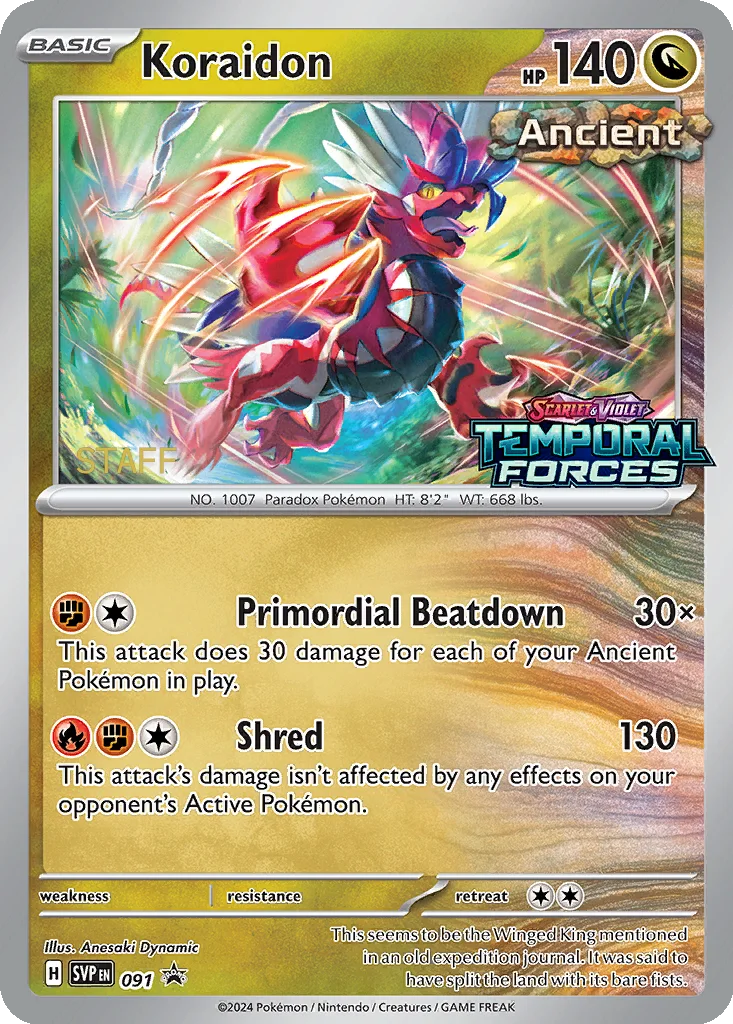 Koraidon 091 Scarlet & Violet Black Star Promos (Staff Stamped)