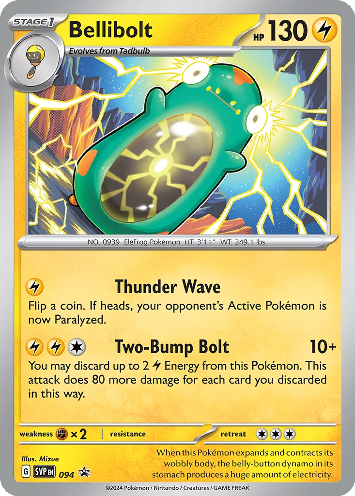 Bellibolt 094 Scarlet & Violet Black Star Promos (Single Pack Blister)