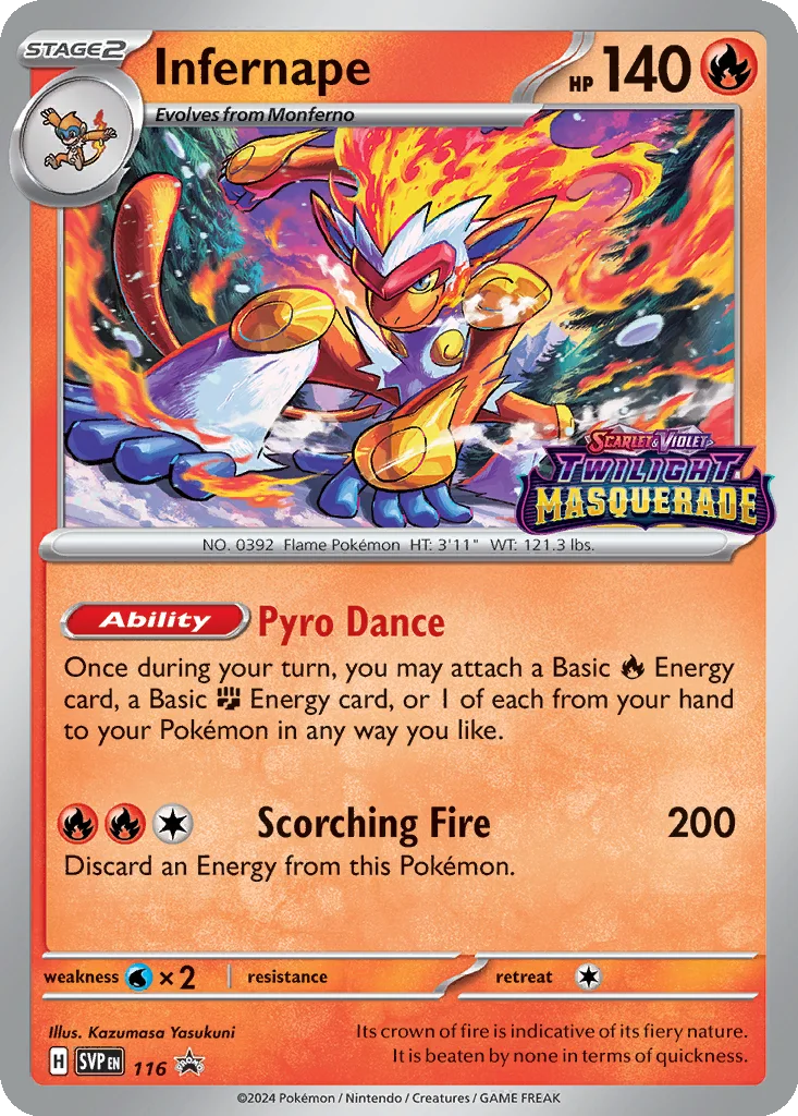 Infernape 116 Scarlet & Violet Black Star Promos (Build & Battle Deck Promo)