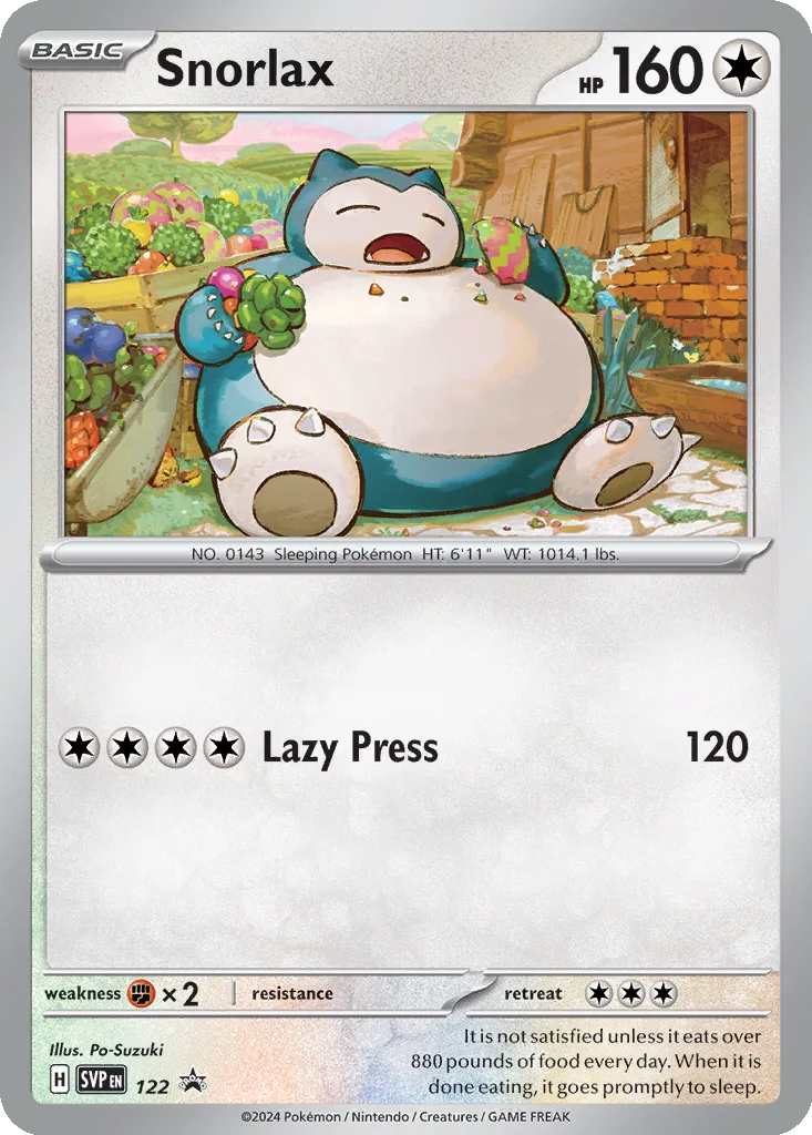 Snorlax 122 Scarlet & Violet Black Star Promos (3-Pack Blister)