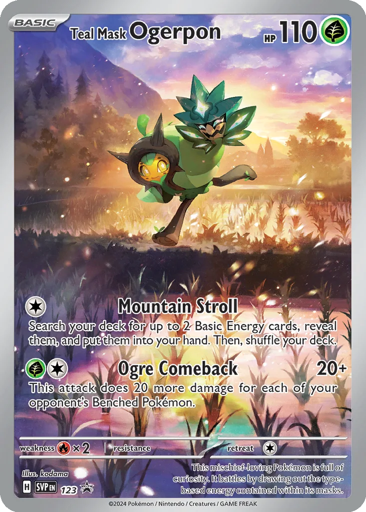 Teal Mask Ogerpon 123 Scarlet & Violet Black Star Promos (Elite Trainer Box Promo)