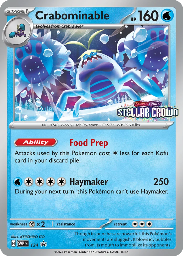 Crabominable 134 Scarlet & Violet Black Star Promos (Build & Battle Deck Promo)