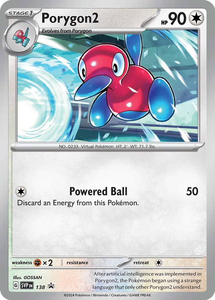 Porygon2 138 Scarlet & Violet Black Star Promos (Checklane Blister)
