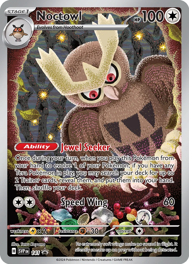 Noctowl 141 Scarlet & Violet Black Star Promos (Elite Trainer Box Promo)