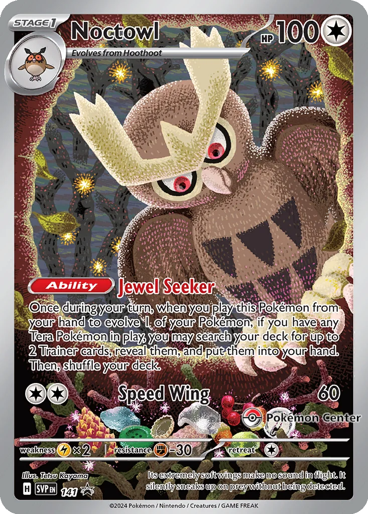 Noctowl 141 Scarlet & Violet Black Star Promos (Pokemon Center ETB Promo)