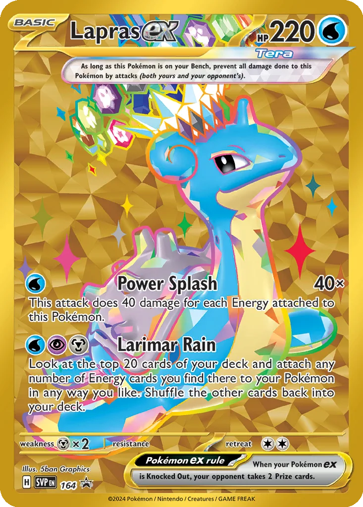 Lapras ex 164 Scarlet & Violet Black Star Promos (Terapagos ex Ultra-Premium Collection)